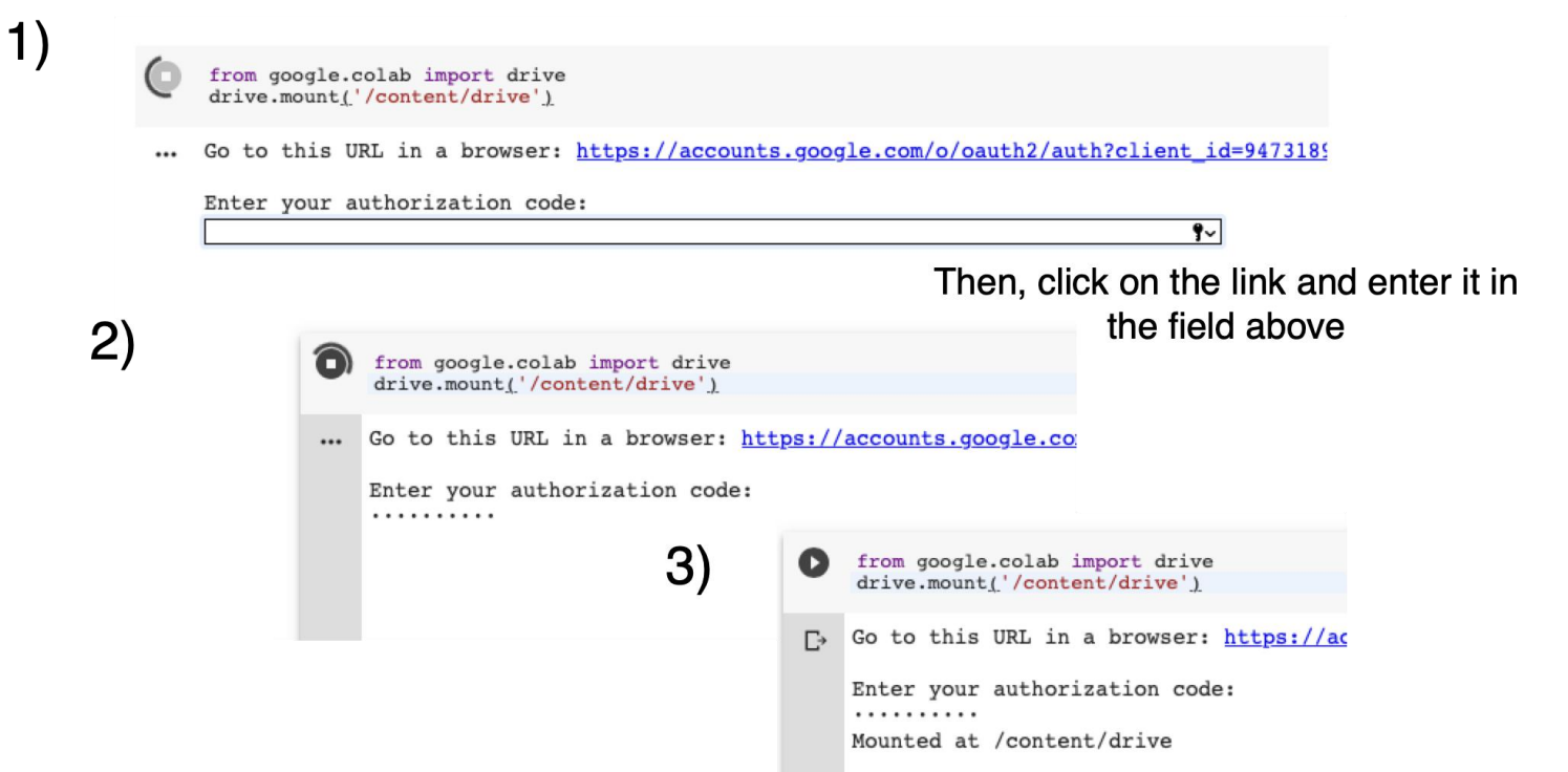 Mounting Google Drive in Colab