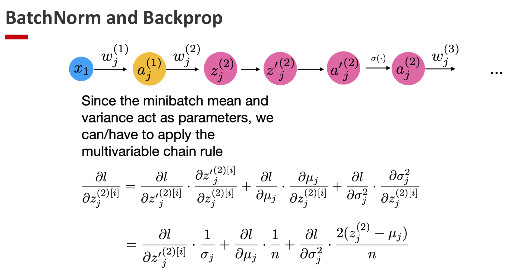 Batchnorm and backprop
